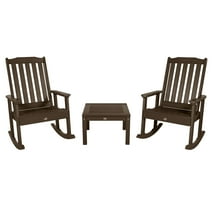 Highwood 3pc Lehigh Rocking Chair Set with 1 Adirondack Side Table