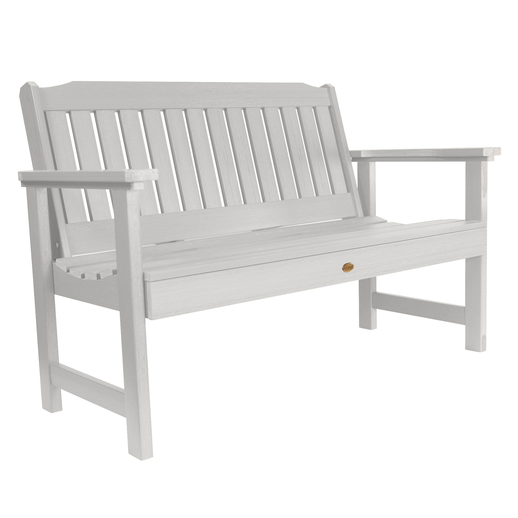 Elegant Lehigh 4ft White Poly Lumber Garden Bench