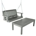 thumbnail image 1 of Highwood 4ft Lehigh Porch Swing with 1 Coffee Table - Outdoor, Eco-friendly, Synthetic Wood, 1 of 7