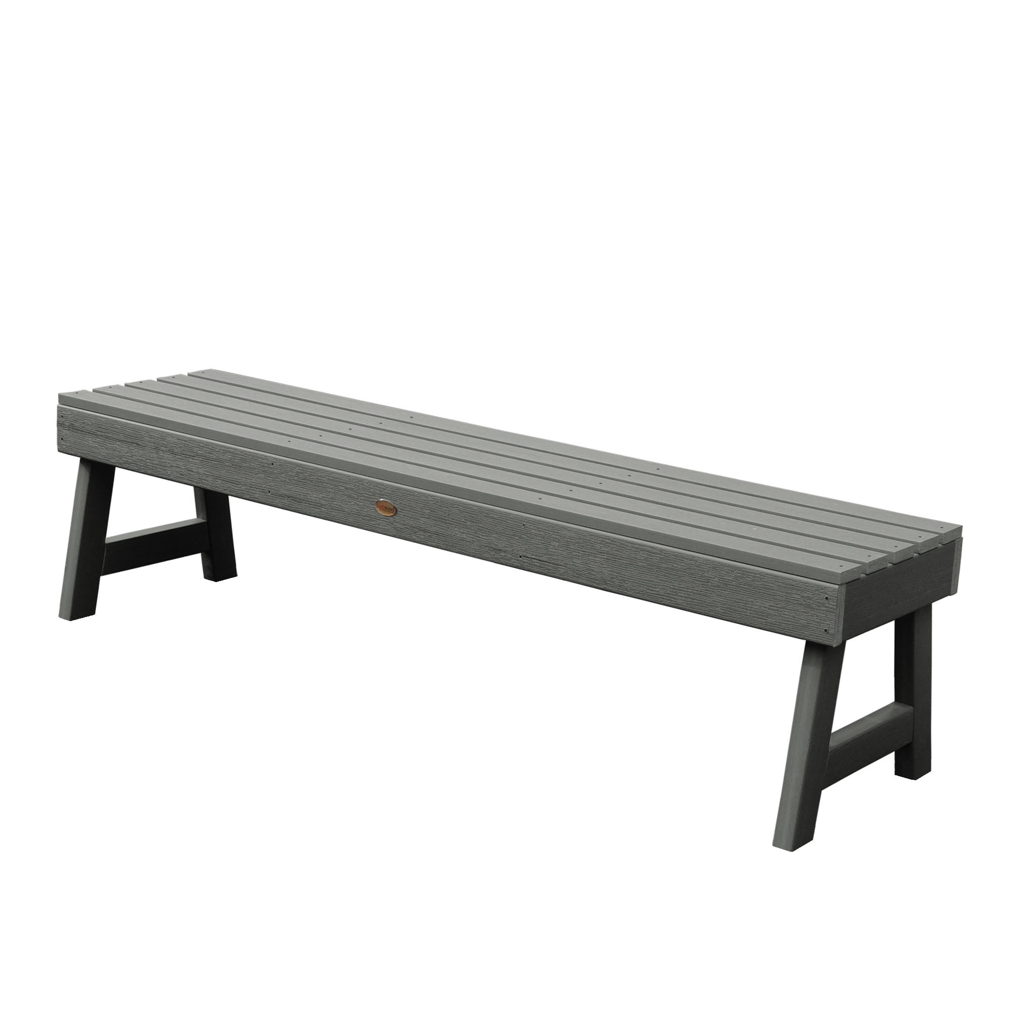 Coastal Teak Modern Backless Bench with NatureTex Surface, 56"