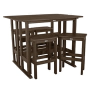 Highwood 6-pc Lehigh Balcony Set - Bar Height, Outdoor, Eco-friendly, Synthetic Wood