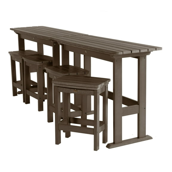 Highwood 6-pc Lehigh Balcony Set - Counter Height, Outdoor, Eco-friendly, Synthetic Wood