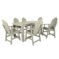 Highwood 7-pc Hamilton Dining Set - 42" x 72" Rectangle Table, Counter Height, Outdoor, Eco-friendly, Synthetic Wood