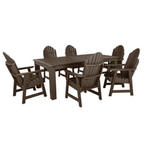 Highwood 7-pc Hamilton Dining Set - 42" x 84" Rectangle Table, Dining Height, Outdoor, Eco-friendly, Synthetic Wood