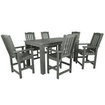 Highwood 7-pc Lehigh Dining Set - 42" x 72" Rectangle Table, Counter Height, Outdoor, Eco-friendly, Synthetic Wood