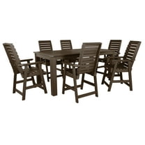Highwood 7-pc Weatherly Dining Set - 42" x 84" Rectangle Table, Counter Height, Outdoor, Eco-friendly, Synthetic Wood