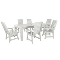 Highwood 7-pc Weatherly Dining Set - 42" x 84" Rectangle Table, Dining Height, Outdoor, Eco-friendly, Synthetic Wood