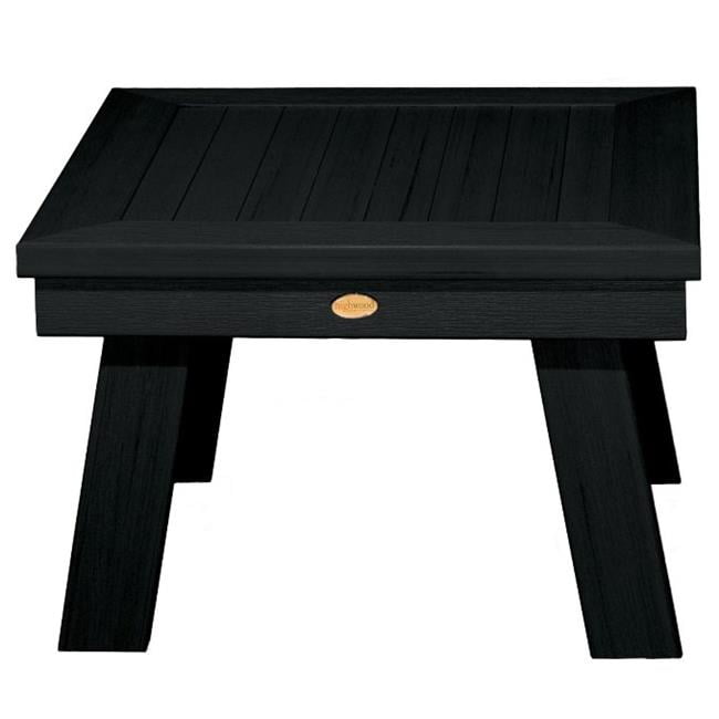 Luxurious Pocono Black Synthetic Wood Side Table