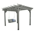 thumbnail image 1 of Highwood Bodhi 10' x 10' Pergola Set with 5ft Weatherly Porch Swing - Outdoor, Eco-friendly, Synthetic Wood, 1 of 7