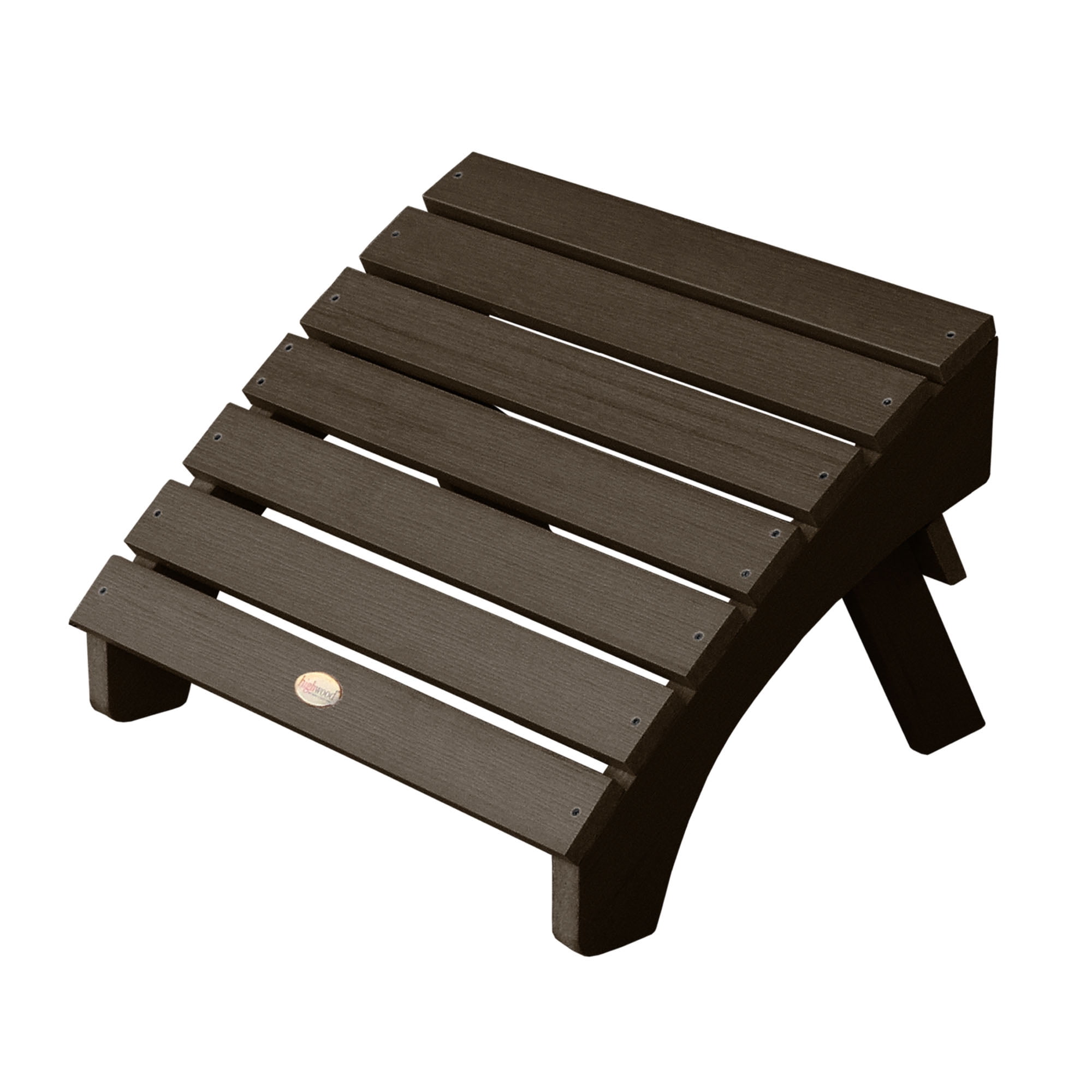 Weathered Acorn Poly Lumber Folding Adirondack Ottoman