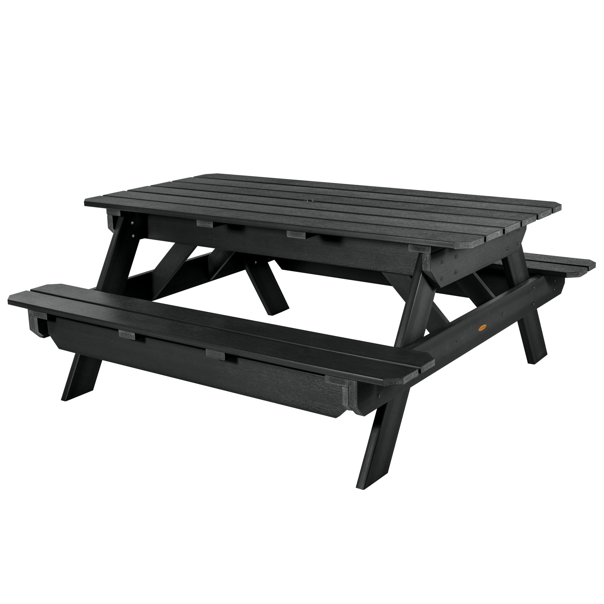 Black Eco-friendly Synthetic Wood 6-Foot Picnic Table