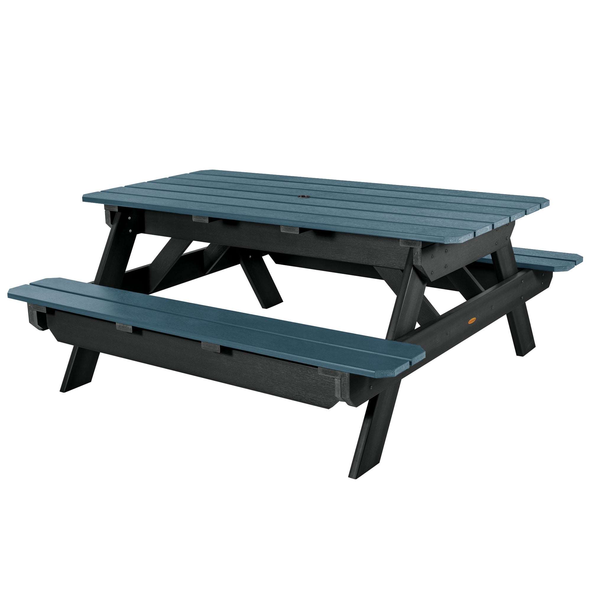 Shale and Black Eco-friendly Synthetic Wood Outdoor Picnic Table