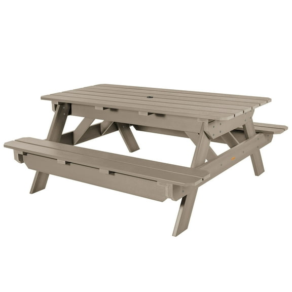 Highwood Hometown Picnic Table -Outdoor, Eco-friendly, Synthetic Wood