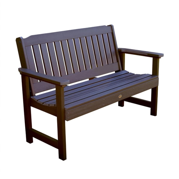 highwood ad-benw2-ace lehigh garden bench, 4 feet, weathered acorn