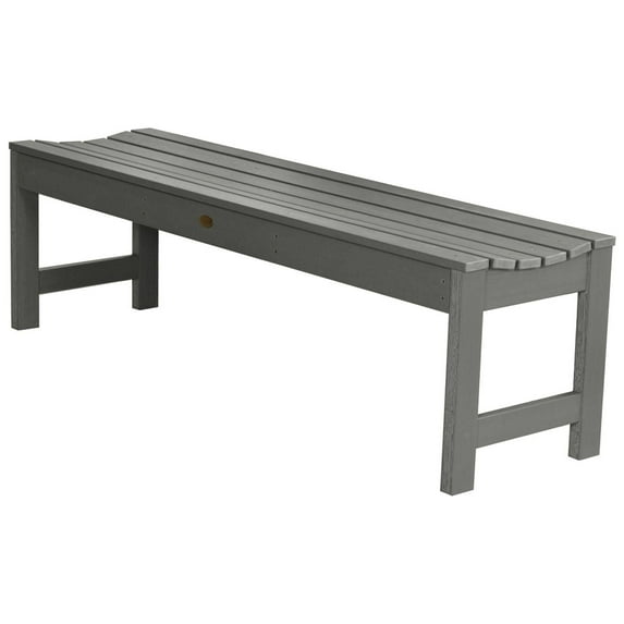 Highwood Lehigh 5ft Picnic Bench - 2-Person, Eco-friendly, Synthetic Wood