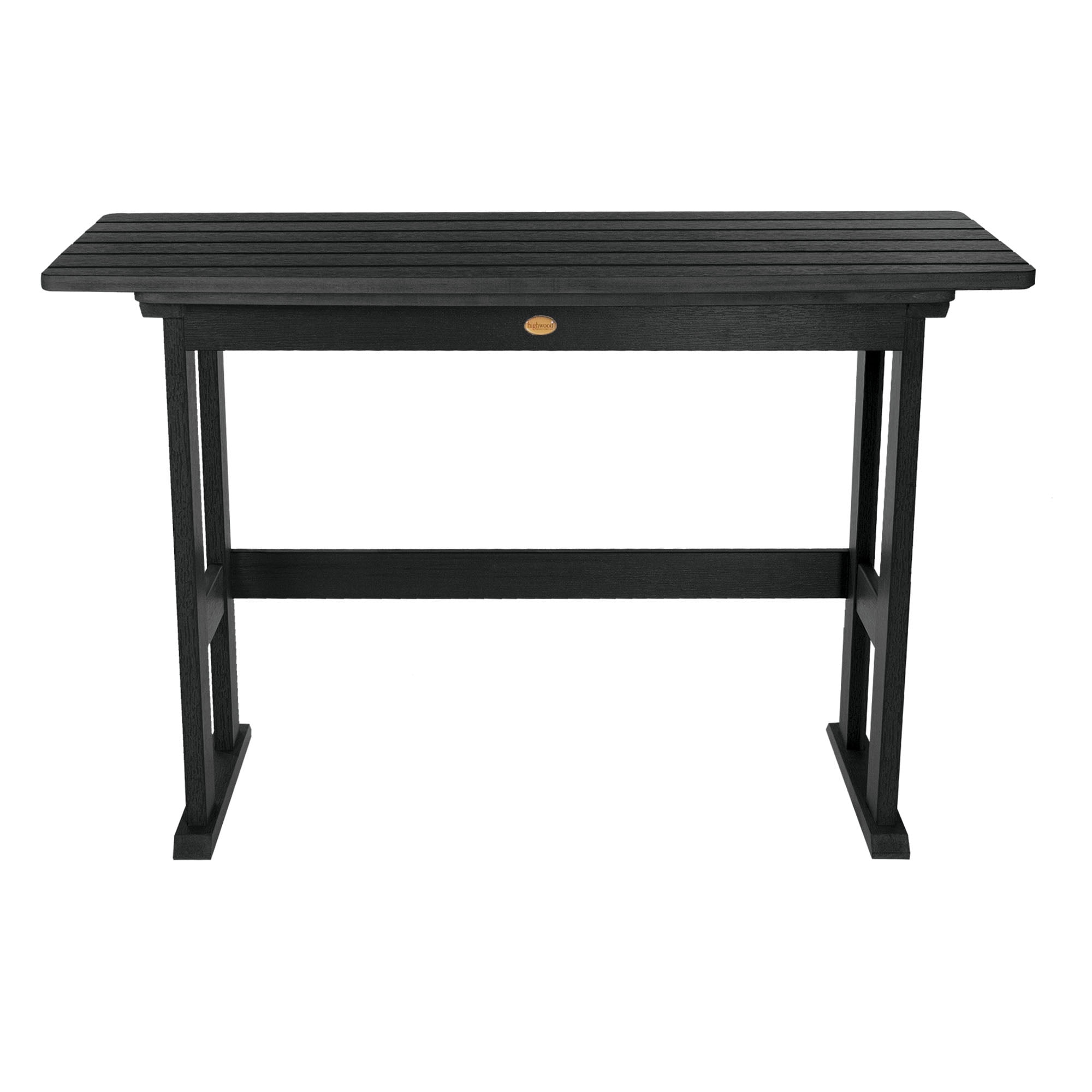 Lehigh Black Recycled Plastic Counter Height Balcony Table