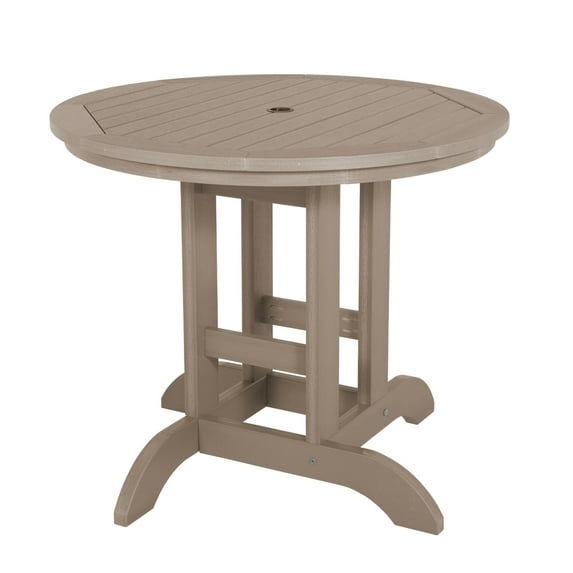 Highwood USA HIGHWOOD 36" Round Dining Height Outdoor Table Woodland Brown