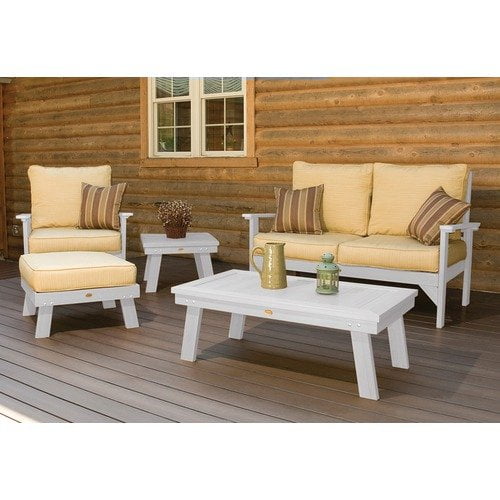 Highwood USA Pocono Ottoman with Cushion