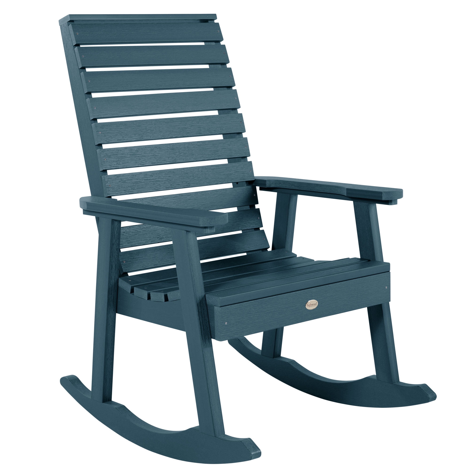 Nantucket Blue Weatherly Rocking Patio Chair with High-Grade Poly Lumber