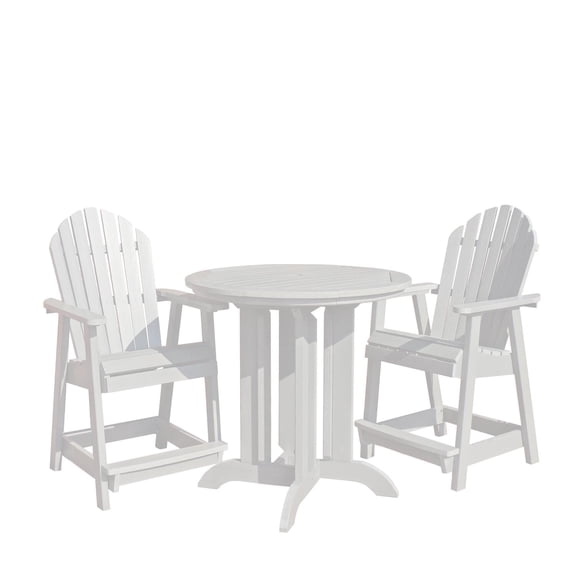 Highwood's 36" Round 3-pc Hamilton Dining Set - Counter Height, Outdoor, Eco-friendly, Synthetic Wood