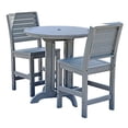 thumbnail image 1 of Highwood's 36" Round 3-pc Weatherly Dining Set - Counter Height, Outdoor, Eco-friendly, Synthetic Wood, 1 of 8