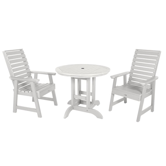Highwood Furniture Weatherly 3pc Round Dining Set