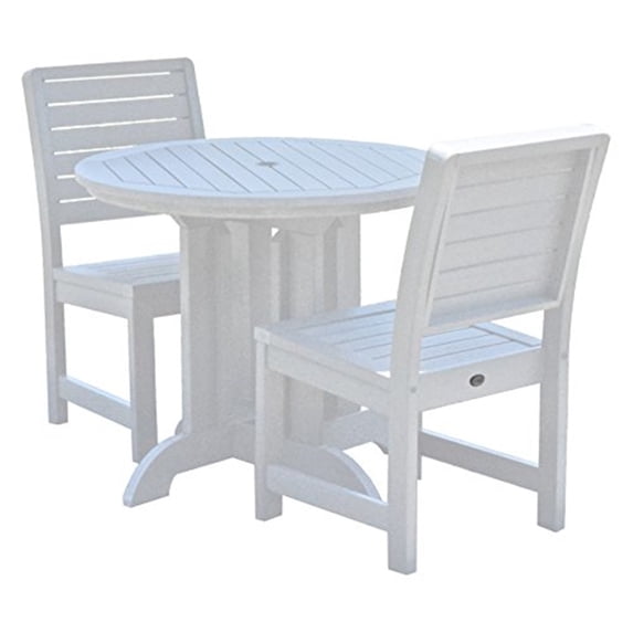 Highwood Furniture Weatherly 3pc Round Dining Set