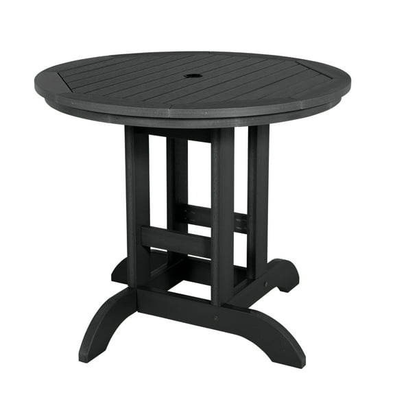 Highwood's 36" Round Dining Table - Dining Height, Outdoor, Eco-friendly, Synthetic Wood