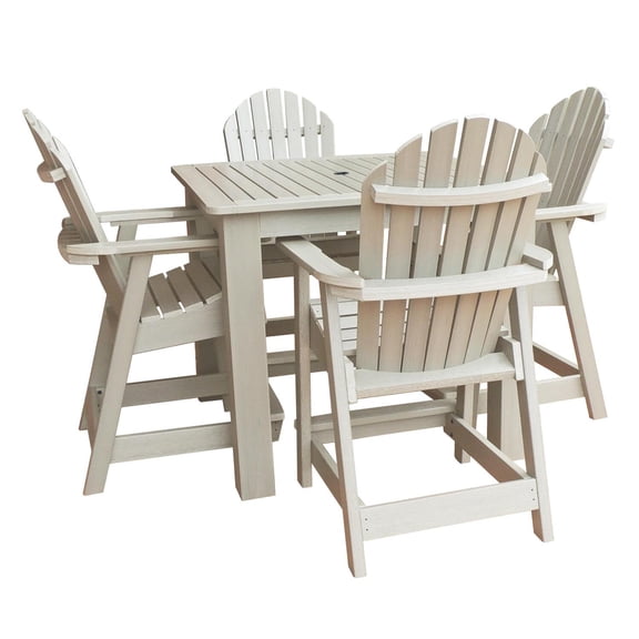 Highwood Furniture Hamilton 5pc Round Counter Dining Set-Finish:Whitewash,Shape:Square