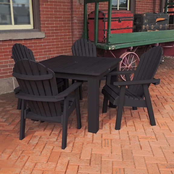 Highwood's 42" x 42" Square 5-pc Hamilton Dining Set - Dining Height, Outdoor, Eco-friendly, Synthetic Wood