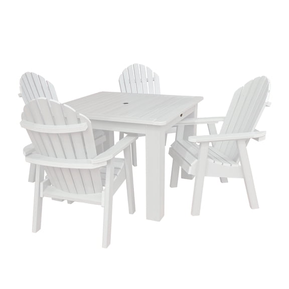 Highwood's 42" x 42" Square 5-pc Hamilton Dining Set - Dining Height, Outdoor, Eco-friendly, Synthetic Wood