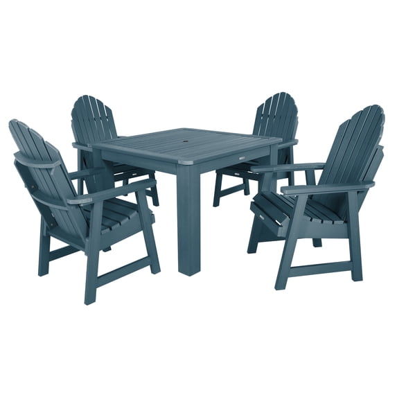 Highwood's 42" x 42" Square 5-pc Hamilton Dining Set - Dining Height, Outdoor, Eco-friendly, Synthetic Wood
