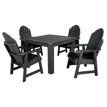 Highwood's 42" x 42" Square 5-pc Hamilton Dining Set - Dining Height, Outdoor, Eco-friendly, Synthetic Wood