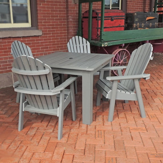 Highwood's 42" x 42" Square 5-pc Hamilton Dining Set - Dining Height, Outdoor, Eco-friendly, Synthetic Wood