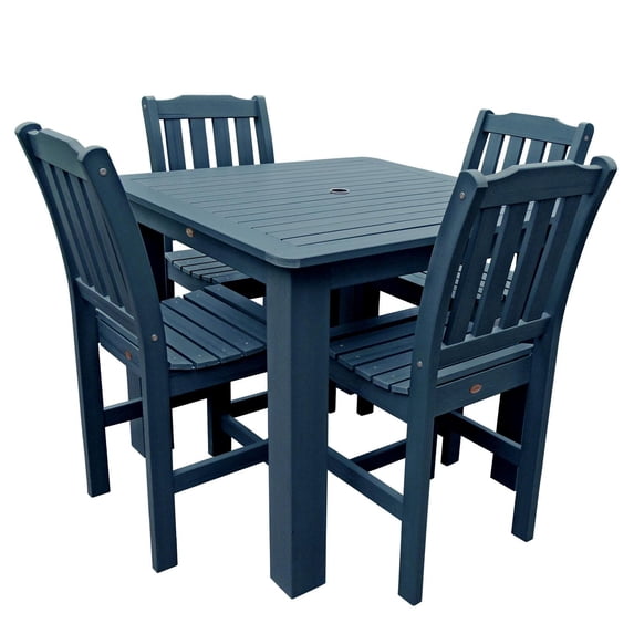 Highwood's 42" x 42" Square 5-pc Lehigh Dining Set - Counter Height, Outdoor, Eco-friendly, Synthetic Wood