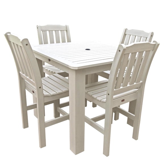 Highwood's 42" x 42" Square 5-pc Lehigh Dining Set - Counter Height, Outdoor, Eco-friendly, Synthetic Wood
