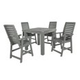 thumbnail image 1 of Highwood's 42" x 42" Square 5-pc Weatherly Dining Set - Counter Height, Outdoor, Eco-friendly, Synthetic Wood, 1 of 10