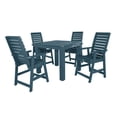 thumbnail image 1 of Highwood's 42" x 42" Square 5-pc Weatherly Dining Set - Counter Height, Outdoor, Eco-friendly, Synthetic Wood, 1 of 9