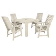 thumbnail image 1 of Highwood's 42" x 42" Square 5-pc Weatherly Dining Set - Dining Height, Outdoor, Eco-friendly, Synthetic Wood, 1 of 9