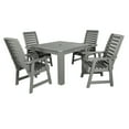thumbnail image 1 of Highwood's 42" x 42" Square 5-pc Weatherly Dining Set - Dining Height, Outdoor, Eco-friendly, Synthetic Wood, 1 of 9