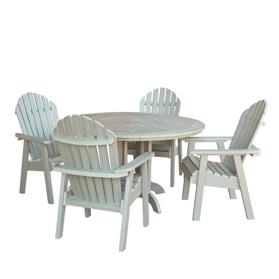 Highwood Furniture Hamilton 5pc Round Dining Set-Finish:Whitewash,Shape:Round