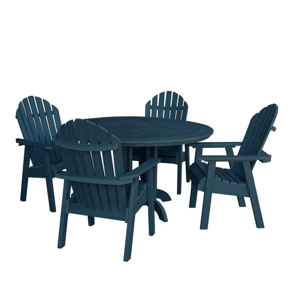 Highwood Furniture Hamilton 5pc Round Dining Set-Finish:Nantucket Blue,Shape:Round