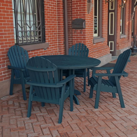 Highwood Furniture Hamilton 5pc Round Dining Set-Finish:Nantucket Blue,Shape:Round