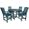 thumbnail image 1 of Highwood's 48" Round 5-pc Lehigh Dining Set - Counter Height, Outdoor, Eco-friendly, Synthetic Wood, 1 of 9