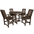 thumbnail image 1 of Highwood Furniture Lehigh 5pc Round Counter Dining Set-Finish:Weathered Acorn,Shape:Round, 1 of 9