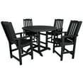 thumbnail image 1 of Highwood's 48" Round 5-pc Lehigh Dining Set - Counter Height, Outdoor, Eco-friendly, Synthetic Wood, 1 of 9