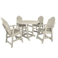 thumbnail image 1 of Highwood's 48" Round 5-pc Hamilton Dining Set - Counter Height, Outdoor, Eco-friendly, Synthetic Wood, 1 of 10