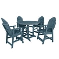 thumbnail image 1 of Highwood's 48" Round 5-pc Hamilton Dining Set - Counter Height, Outdoor, Eco-friendly, Synthetic Wood, 1 of 9