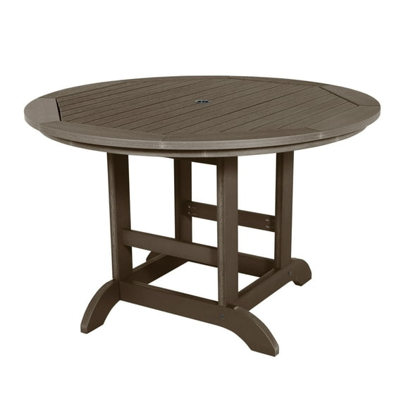 Highwood's 48" Round Dining Table - Dining Height, Outdoor, Eco-friendly, Synthetic Wood