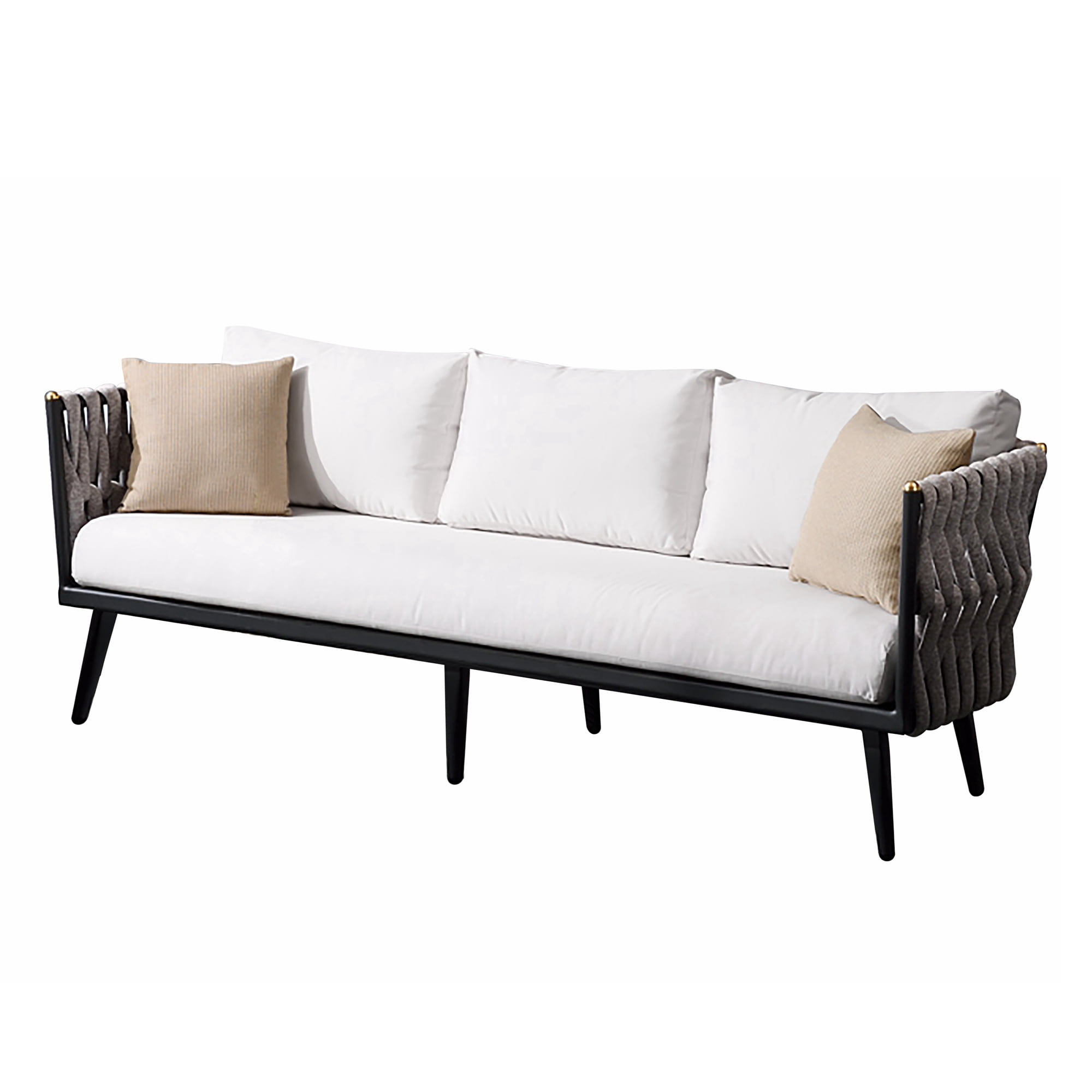 Higold Crown 1Piece 3Seater Sofa, Minimalism Outdoor Furniture, Assemble with Matte Charcoal